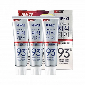 Отбеливающая зубная паста с цеолитом 3шт Median Dental IQ 93% White 3ea