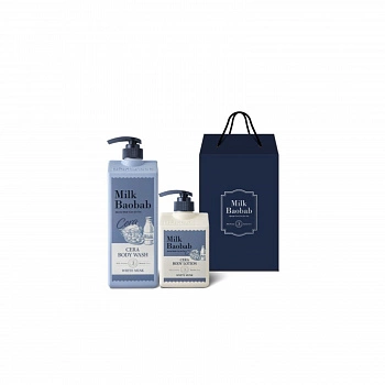Подарочный набор средств для тела 2шт. с ароматом белого мускуса Milk Baobab Cera Body 2ea White Musk Gift Set