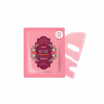 Гидрогелевая маска с экстрактом болгарской розы и рубиновой пудрой 5 шт. Ruby Bulgarian Rose Hydrogel Mask Pack 5 pcs