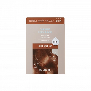 Краска-пена для волос 02 Silk Hair Color Bubble Peach Coral