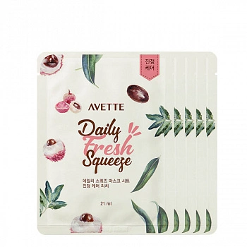 Тканевая маска с экстрактом личи Avette Daily Squeeze Lychee