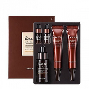 Антивозрастной набор с маслами на основе черного чая The Black Tea London Classic Oil Special Set