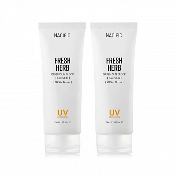 Солнцезащитный крем с экстрактом календулы 2шт Fresh Herb Origin Sun Block  Calendula SPF50+ PA++++ 2ea