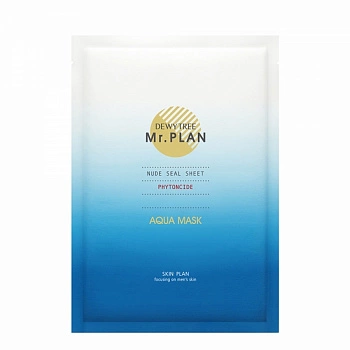 Тканевая маска для сухой мужской кожи Mr. Plan Aqua Mask