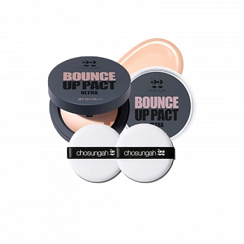 Водостойкая компактная пудра + сменный блок 01 Bounce Up Pact Ultra + Refill 01
