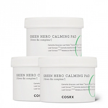 Успокаивающие пэды для чувствительной и поврежденной кожи 3шт One Step Green Hero Calming Pad 3ea