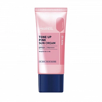 Осветляющий солнцезащитный крем Tone Up Pink Sun Cream SPF50+ PA++++