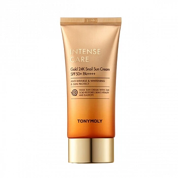 Солнцезащитный крем с муцином улитки Intense Care Gold 24K Snail Sun Cream