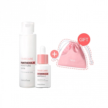 Набор тонер с пантенолом + ампула с витамином С  True Care Panthenol 10 Moisture Skin + Vitamin C20 Ampoule